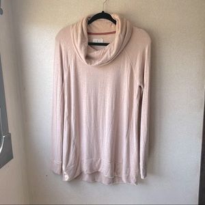 Lou & Grey Cowl-neck Sweater in Pink